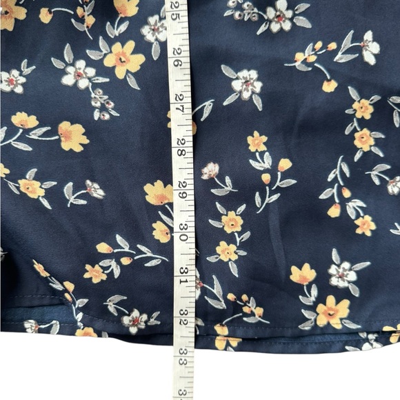 Maurices Blue and Yellow Jumpsuit with Floral Design Size M - Picture 4 of 11